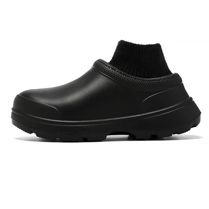 Men's And Women's Home Shoes With Thick Bottom Fashion Casual Non-slip Waterproof Chef Shoes