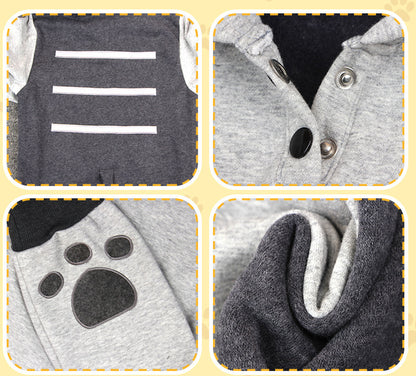 Kitty Ears Tail Pocket Cartoon Hoodie / Sweater de Gatita