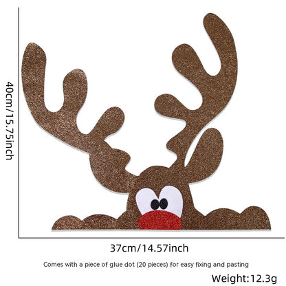 Christmas Decorations Felt Cloth Door Sticker Decoration