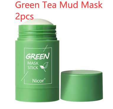 Cleansing Green Tea Mask Clay Stick Oil Control Anti-Acne Whitening Seaweed Mask Skin Care