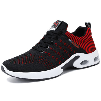 Fashion Mesh Shoes With Striped Design Men Outdoor Breathable Lace-up Sneakers Csual Lightweight Running Sports Shoes For Men