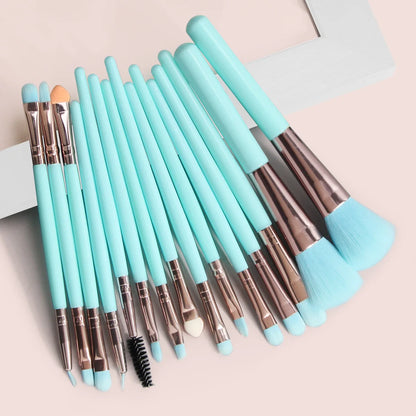 Makeup brushes Eye 15 Pcs/set Shadow Eyelash Eyebrow Brush Fluorescent Series Foundation Blush Blending Beauty Make Up tools