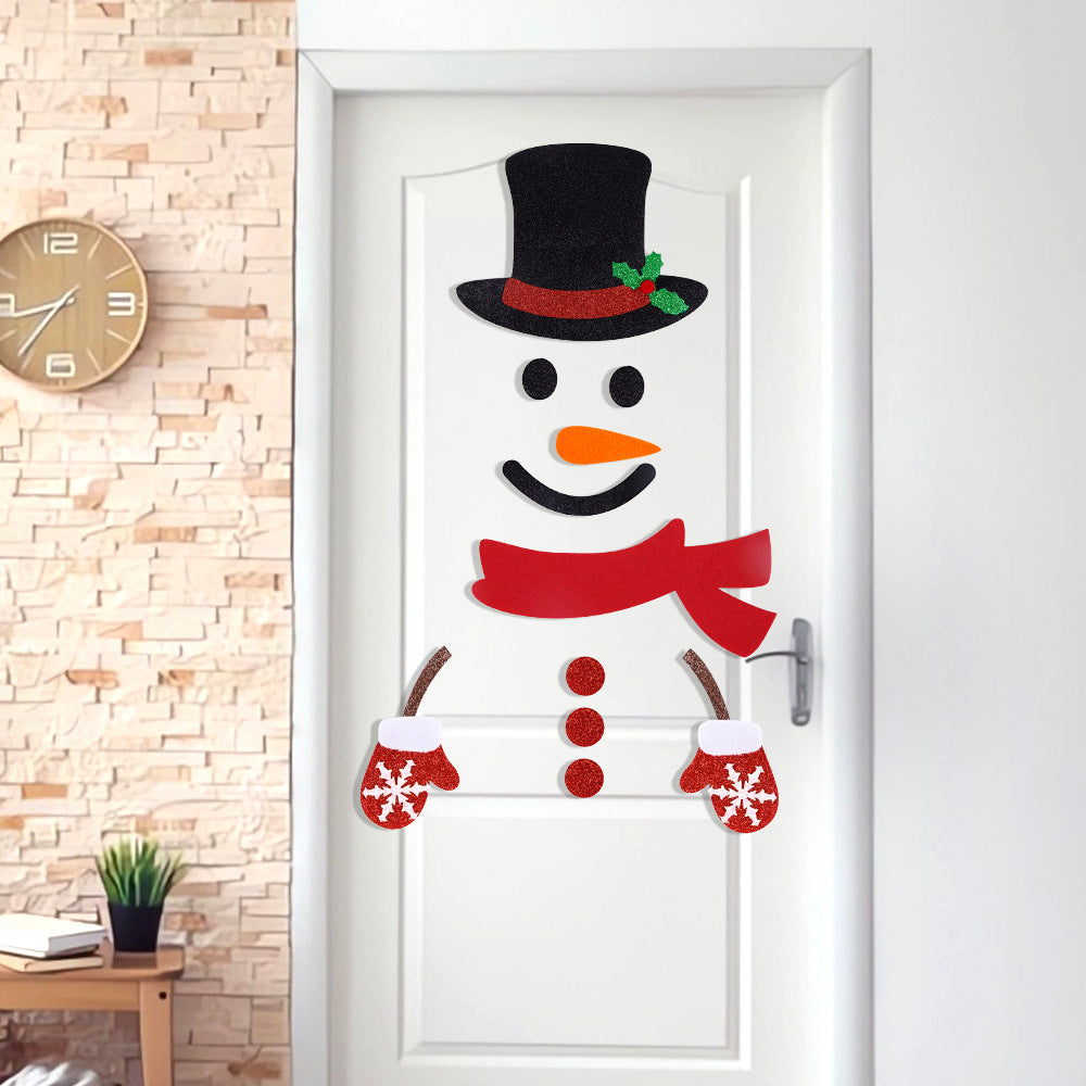 Christmas Decorations Felt Cloth Door Sticker Decoration