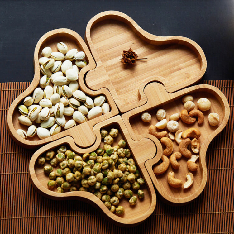 Natural Bamboo Jigsaw Serving Platter