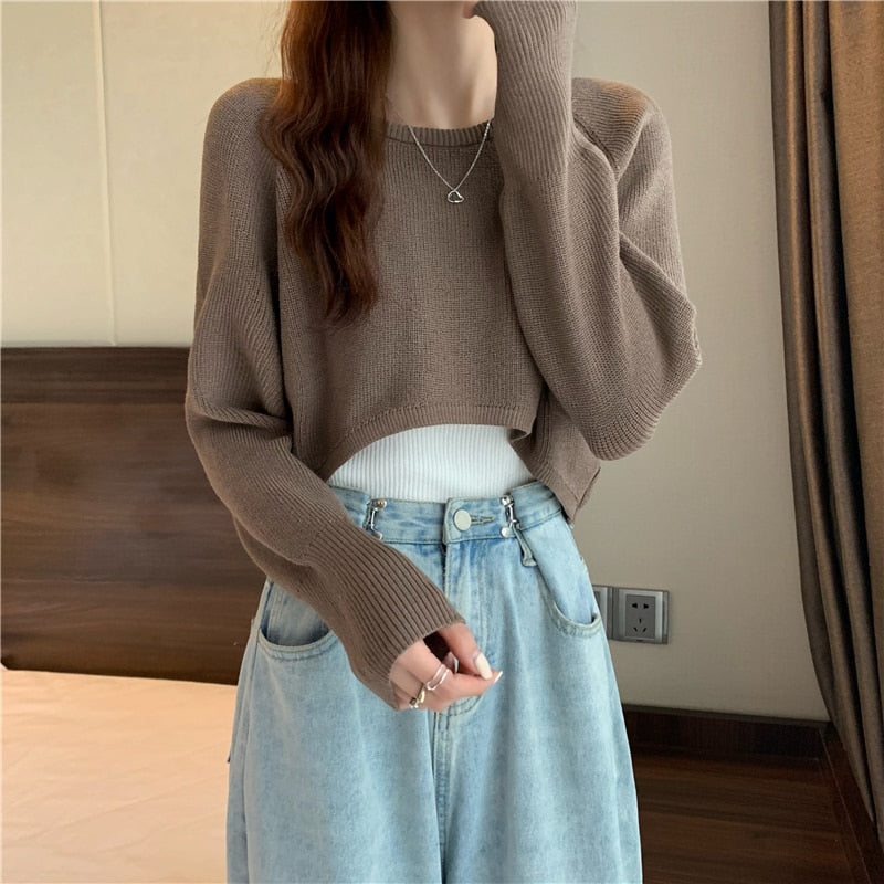 Comfy Solid Loose O-Neck Sweater