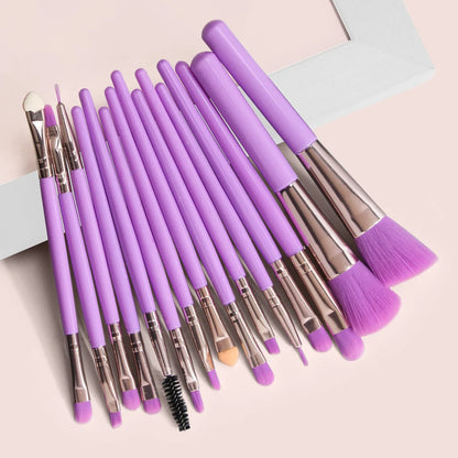 Makeup brushes Eye 15 Pcs/set Shadow Eyelash Eyebrow Brush Fluorescent Series Foundation Blush Blending Beauty Make Up tools